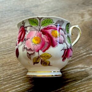 Royal Albert Demitasse Tea Cup, Flower of the Month #6 “Dog Rose”
